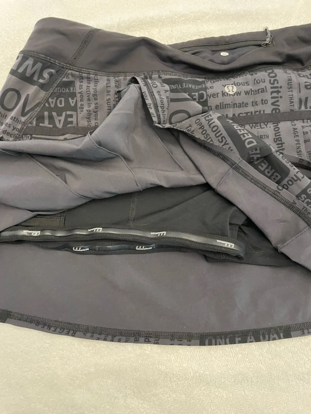 lululemon athletica Black Printed Active Skort - Picture 3 of 6